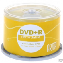 錸德(ARITA) e時(shí)代系列 DVD+R 16速4.7G 空白光盤/光碟/刻錄盤 桶裝50片