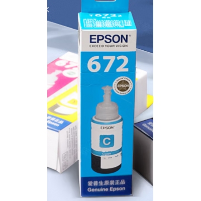  愛普生（EPSON） T6721 6721原裝墨水L221/L363/L351/L565/L455 墨倉式打印機墨水T6722青色墨水