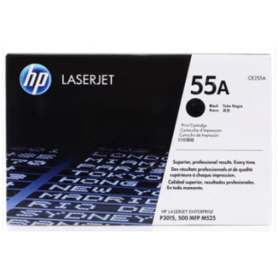 惠普 CE255A 55A 黑色原裝硒鼓標準容量 (適用LaserJet P3015)