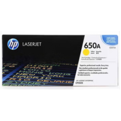 惠普（HP） CE272A 650A 黃色原裝 LaserJet 硒鼓 (適用LaserJet CP5520)